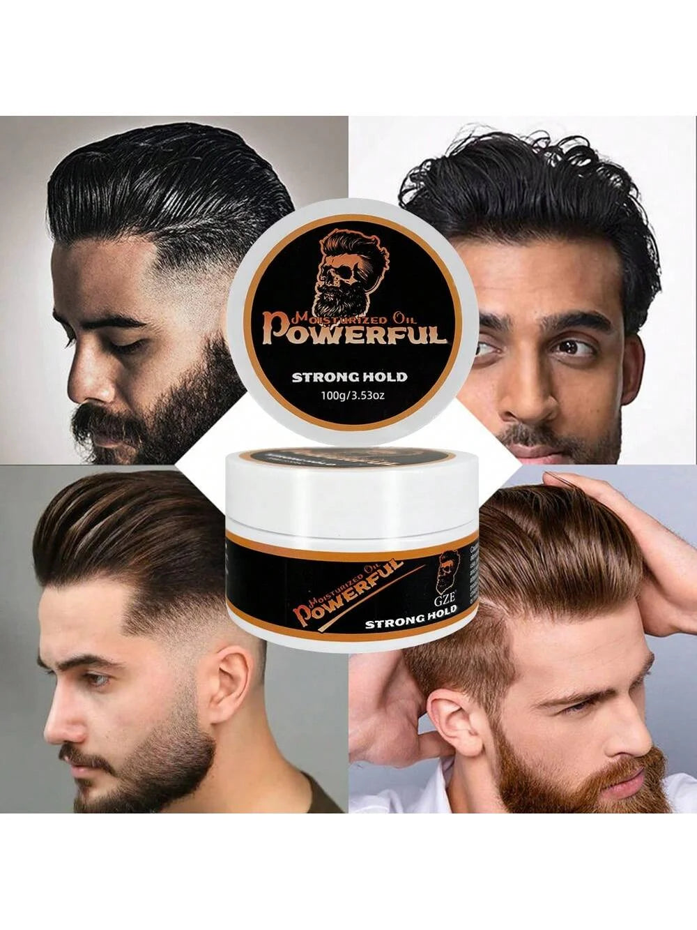 GZE Hair Styling Oil Pomade – Strong Hold & Frizz Control