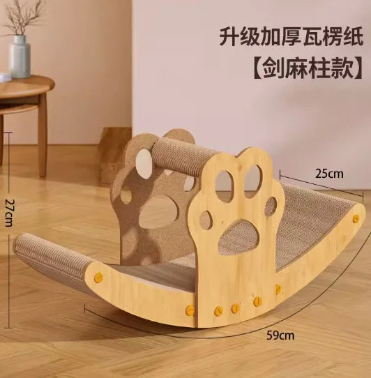 Pet Cat Scratching Board Boat Shaker Color Ball Grinding Claw Rest Cat Furniture Oasis Select C