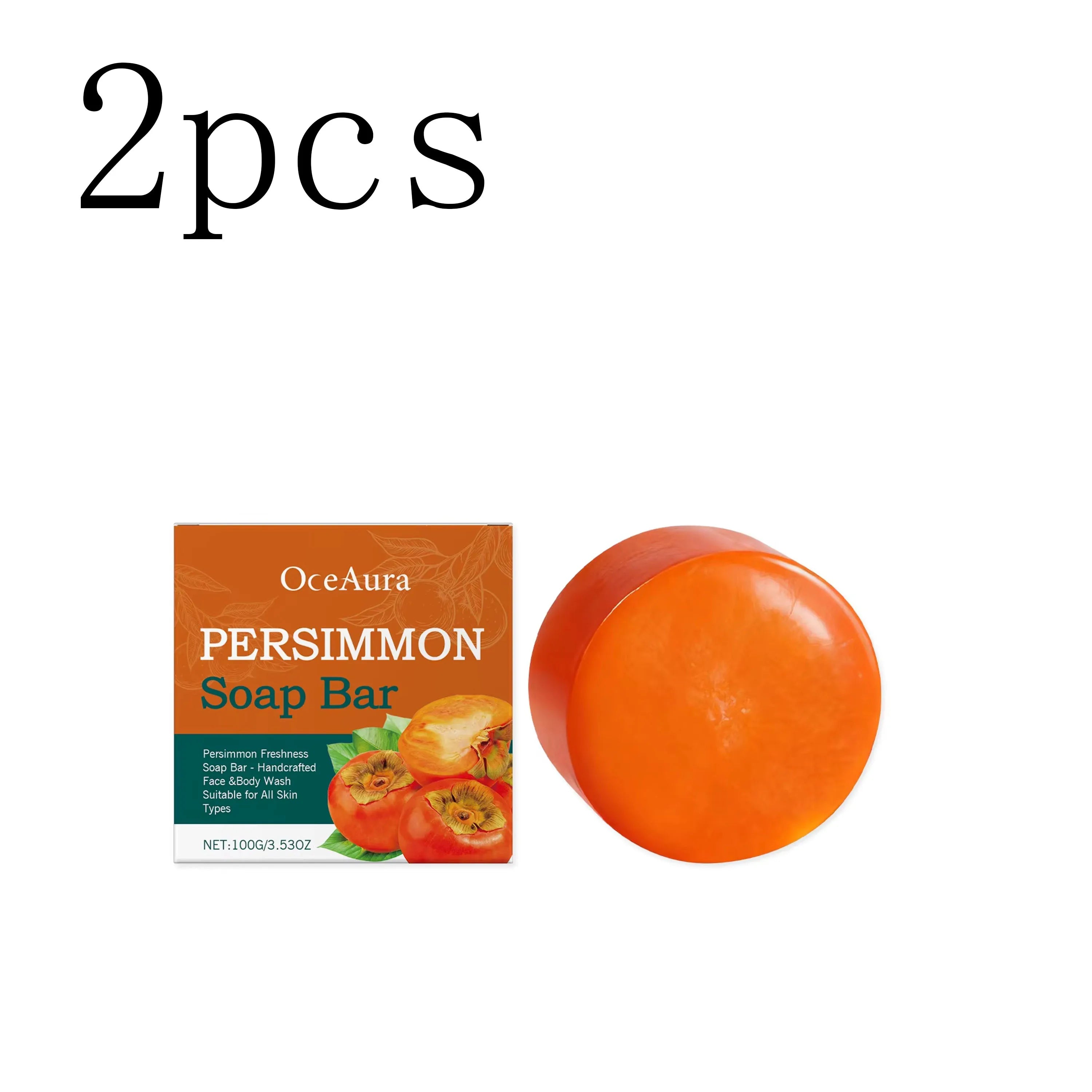 Anti-sagging Persimmon Moisturizing Cleansing Soap Firms Skin Gently Cleanses Body Smooths Skin Daily Moisturizing Soap Oasis Select 2boxed