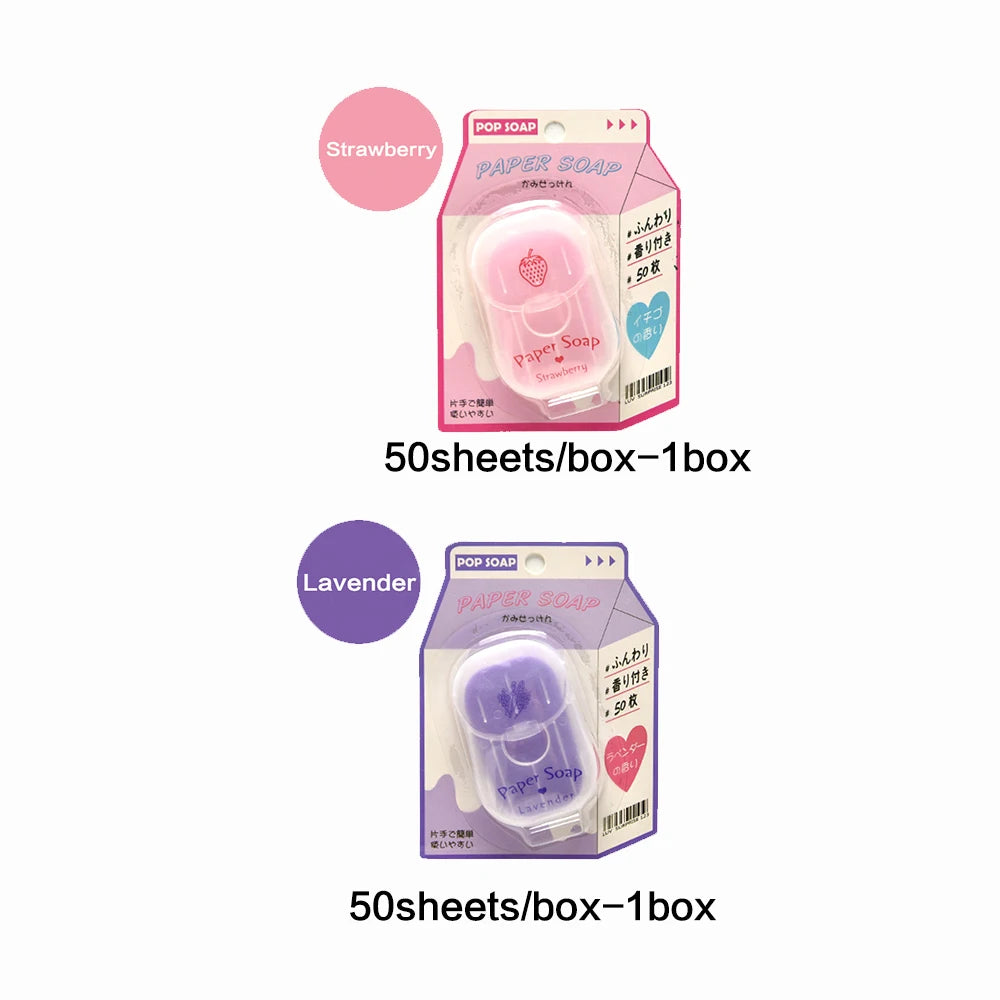 Portable Hand Soap Sheets for Travel – 50 Dissolving Sheets Dissolving Soap Sheets Oasis Select Lavender Strawberry