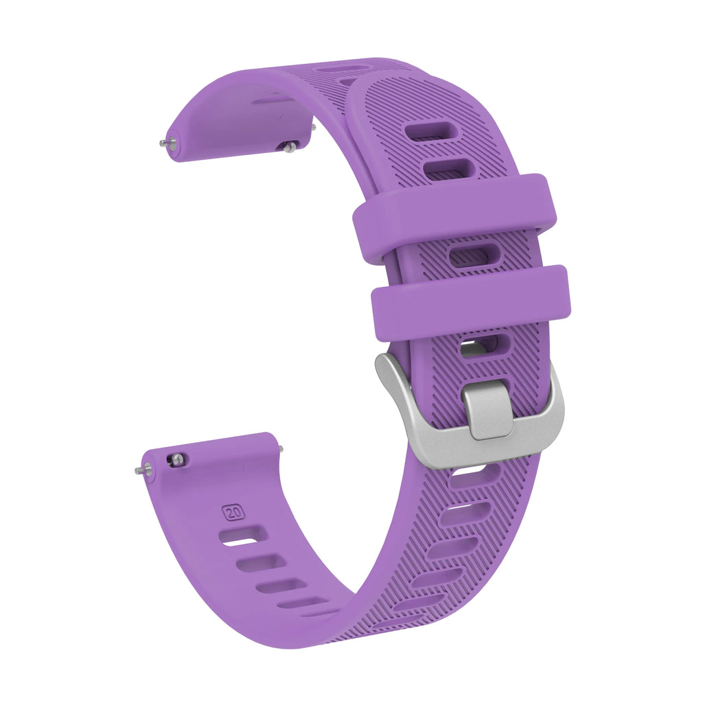 Silicone Band & Case for Garmin Forerunner 55 158 – 20mm Strap Watch Band & Case Oasis Select Purple Strap Forerunner 158 55