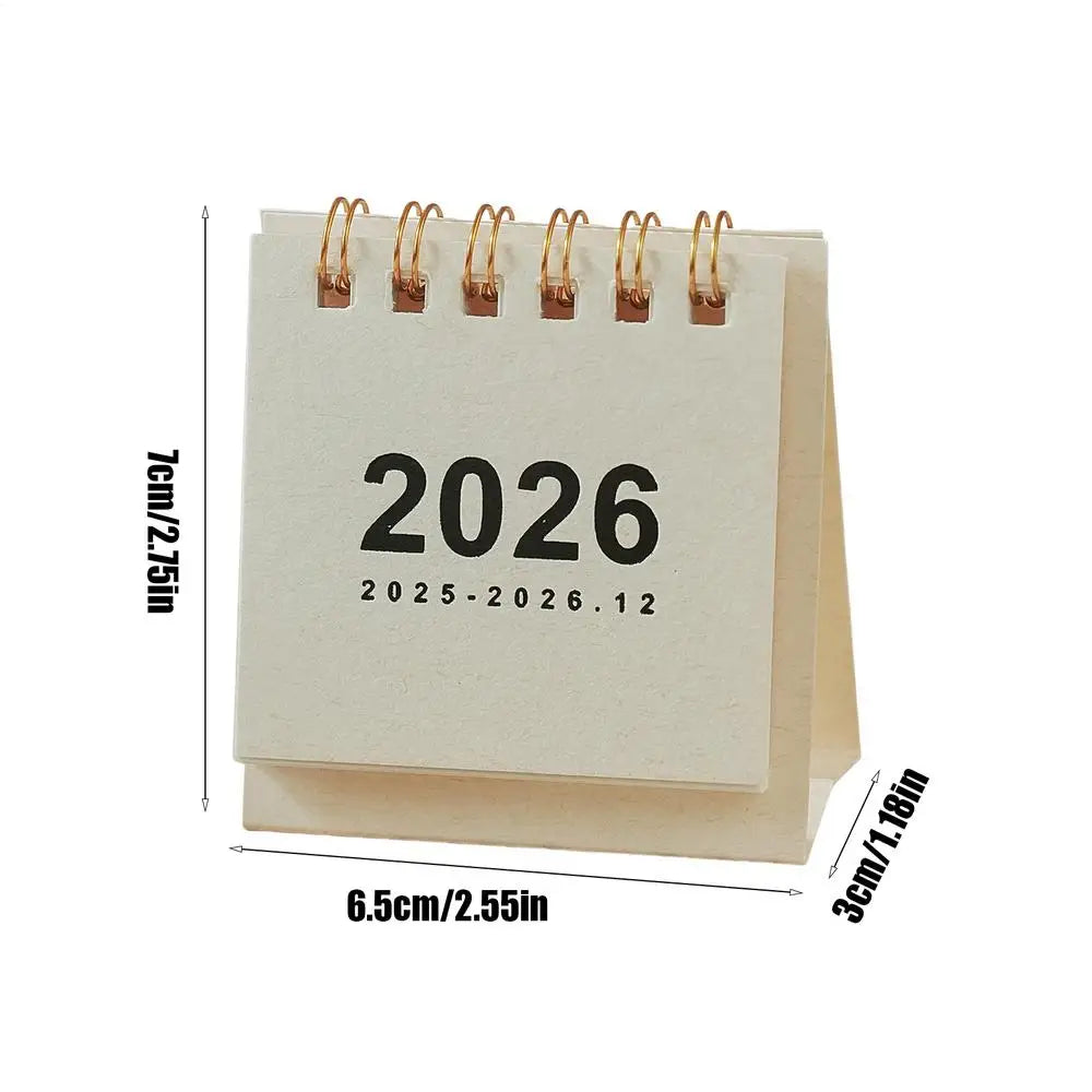 Small Desk Calendar 12 Months Desktop Calendar Daily Scheduler Aesthetic Paper Offices Supplies Yearly Planner for Offices Home Oasis Select White