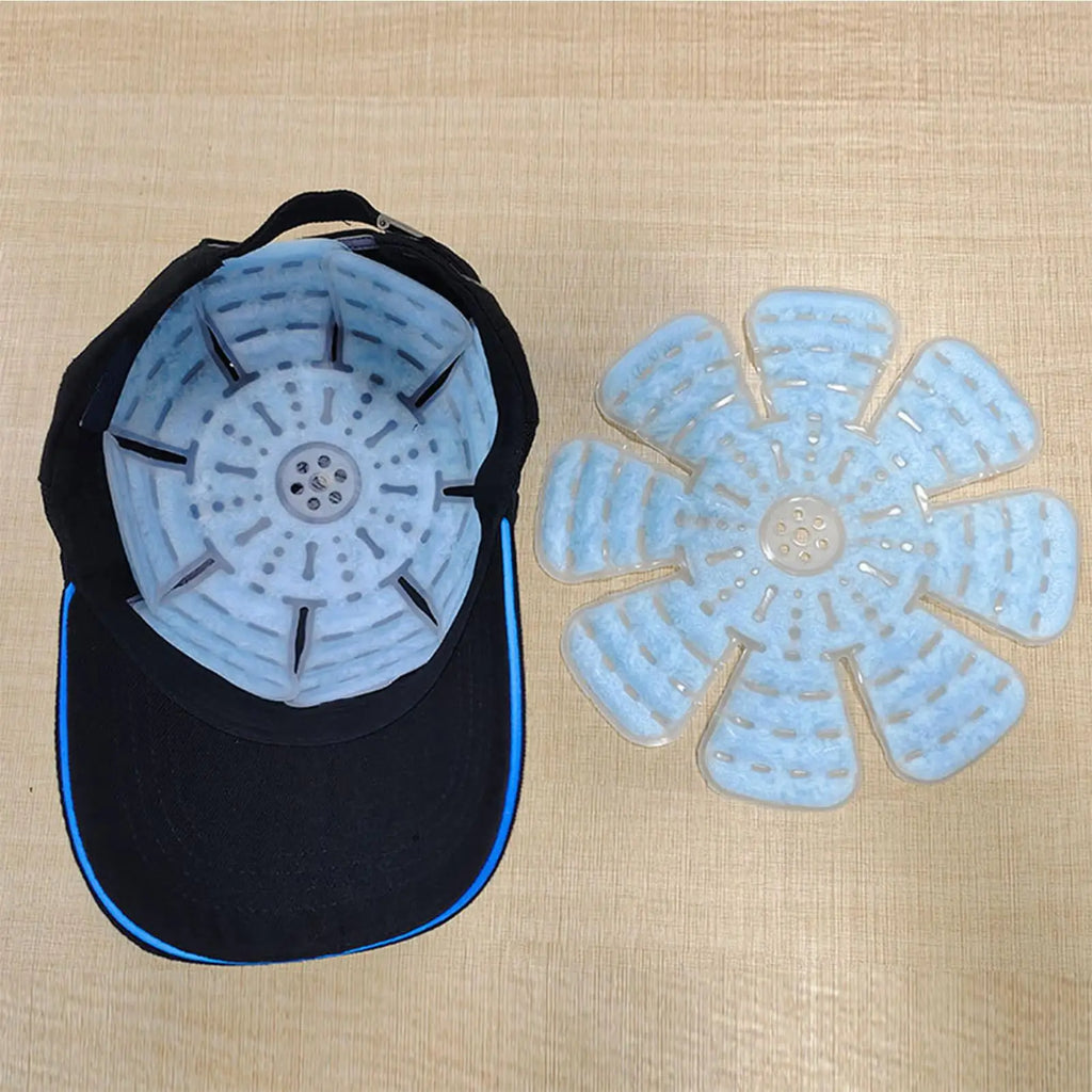 Cooling CapLiner Adjustable Ice Pad for Summer Universal Hat Fit with Instant Cooling Gel for Outdoor & Hot Weather Oasis Select