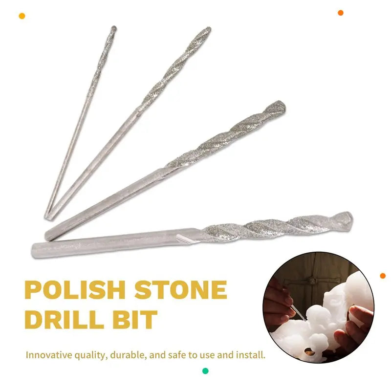 LIKE WISH Diamond Drill Bit Set 20 Pieces 4 Sizes 1Mm 1.5Mm 2Mm 2.5Mm Twist Tip Jewelry Beach Sea Glass Shells Gemstones Lapidar Oasis Select