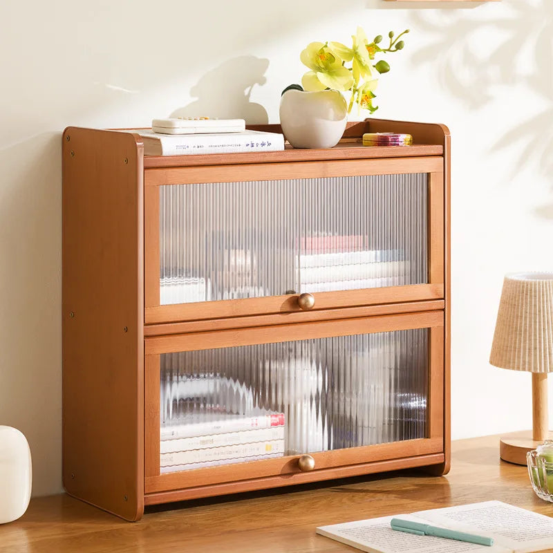 Desktop Solid Wood Bookshelf Shelf Bedroom Office Desk Small Multi-layer Shelf Desk Storage Simple Bookcase Oasis Select