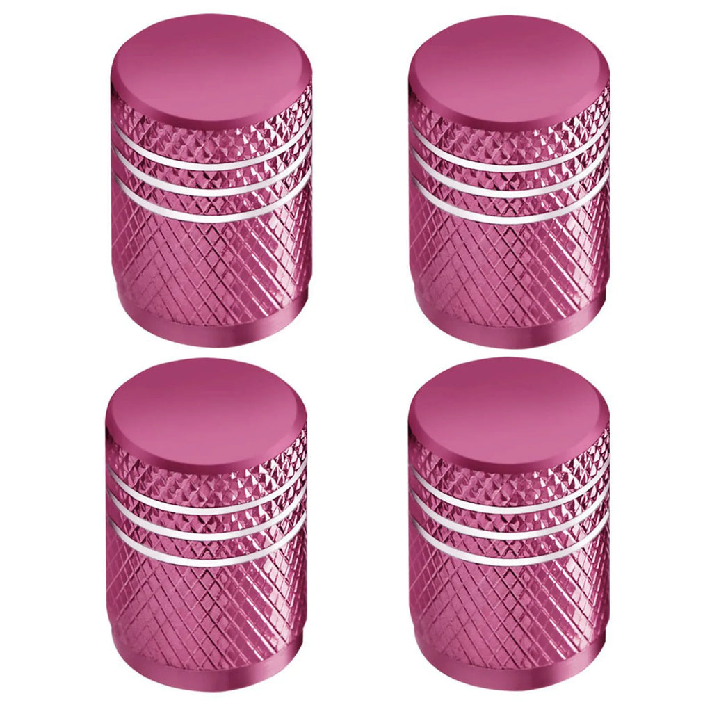 Tire Valve Stem Cap Cover - (4 Pack) Tire Air Caps Metal with Plastic Liner Corrosion Resistant Leak-Proof for Car Motorcycle Oasis Select pink 4pcs