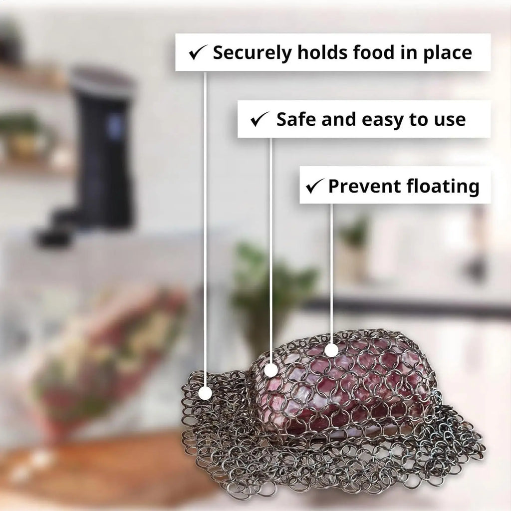 Sous Vide Sinker Weight Food Stainless Steel Mesh Net Evenly Cook Sous Vide Cooking Accessory Immersion Bag Kitchen tools Oasis Select