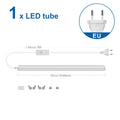 T5 LED Tube 15W 50cm, 2835 LEDs, CRI 80, Aluminum Housing, AC85-265V, Commercial Lighting for Hotel/Office/Store, With/No Plug Oasis Select 1XTube With EU Plug White