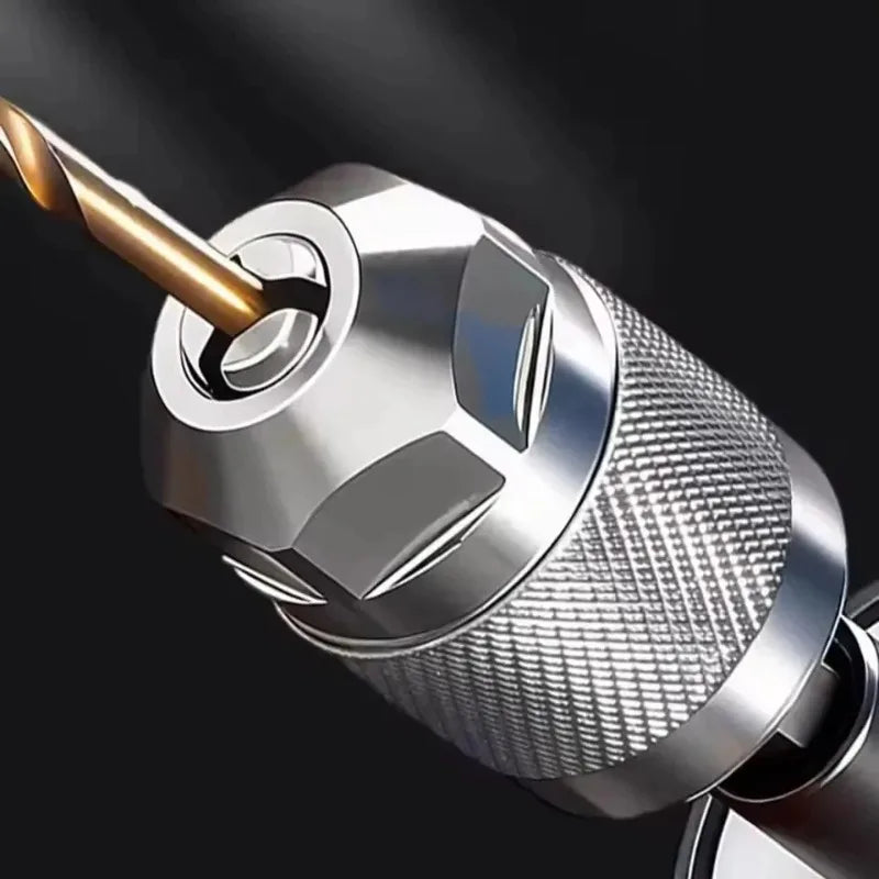 Drill Chuck Adapter Quick Change Pneumatic Drill Chuck 3-Jaw Hex Shank Chuck Professional Converter Hex Shank for Woodworking Oasis Select