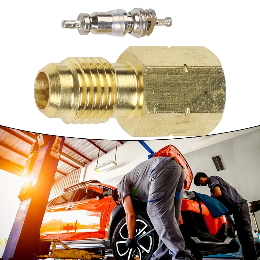 R32 Left-Handed 1/4 SAE Internal To 1/4 External Thread Adapter For R32 And R454B Canisters For HVAC Mini Split Vacuum Adapters Oasis Select