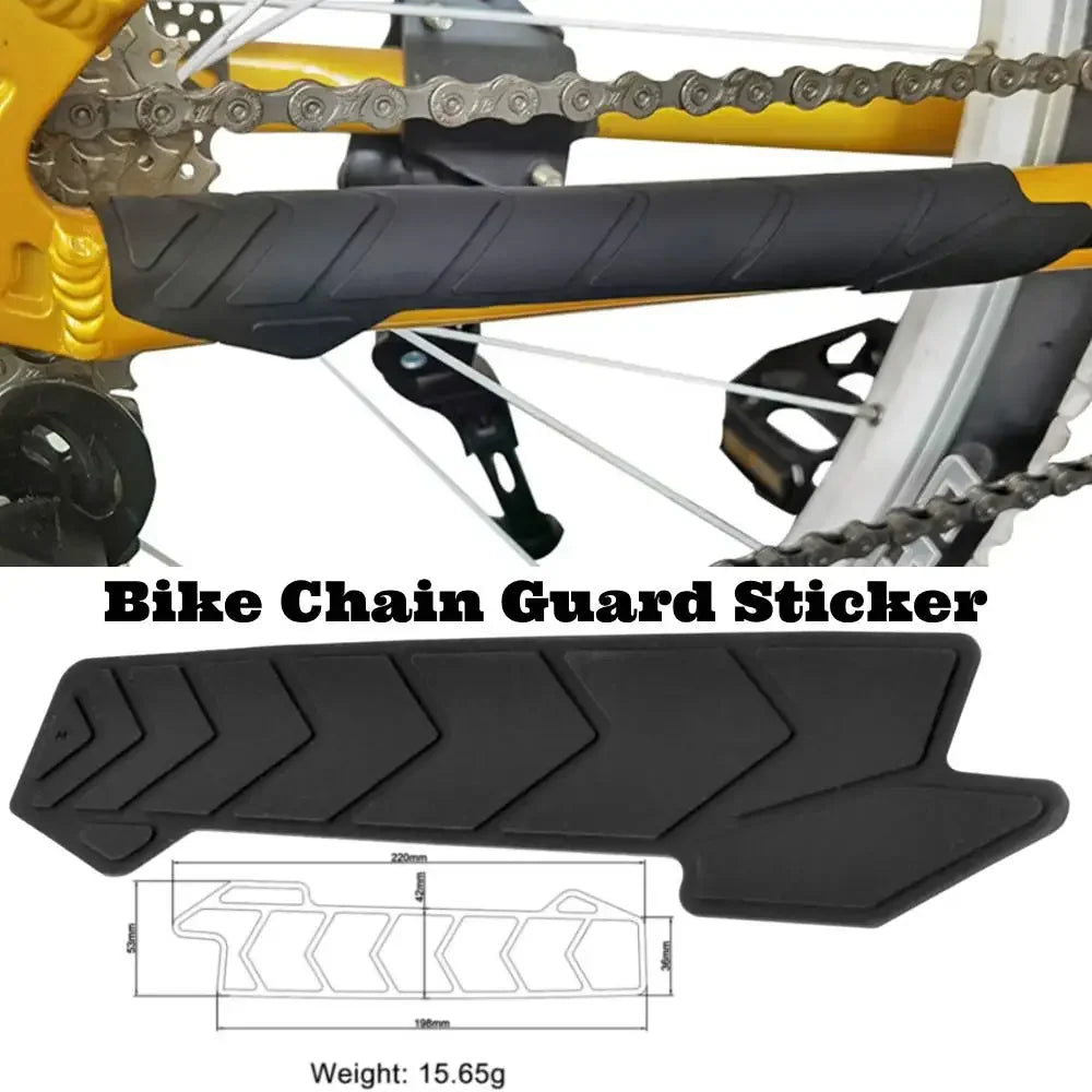 Silicone Bike Chain Sticker Bicycle Frame Protector Chain Guard Sticker Frame Guard Scratch Resistant Protector MTB Accessories Oasis Select