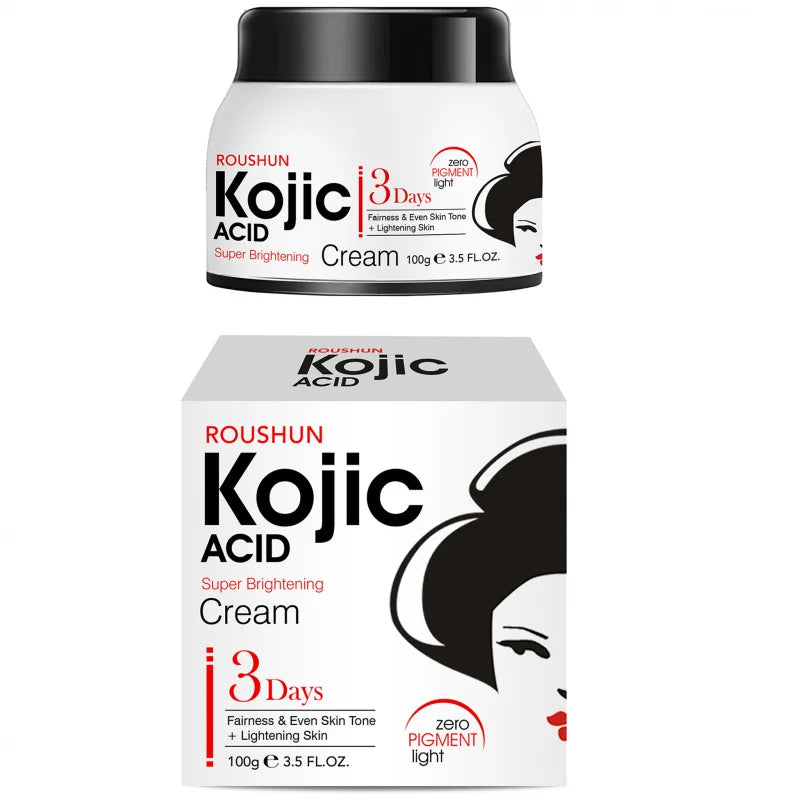 ROUSHUN Kojic Acid Brightening Face Cream – 100g Moisturizer