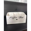Wooden Coffee Capsule Storage Box Wooden Hand-held Desktop Milk Tea Bag Coffee Capsule Holder Storage Basket Oasis Select white Two layer