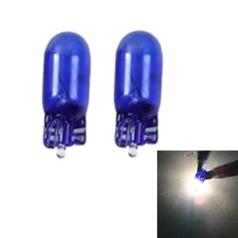 10Pcs Car Halogen W5W/T10 168 Wedges 12V 5W xenon Signal Lamp 6000K White Instrument Light Reading Light Clearance Lamp Oasis Select