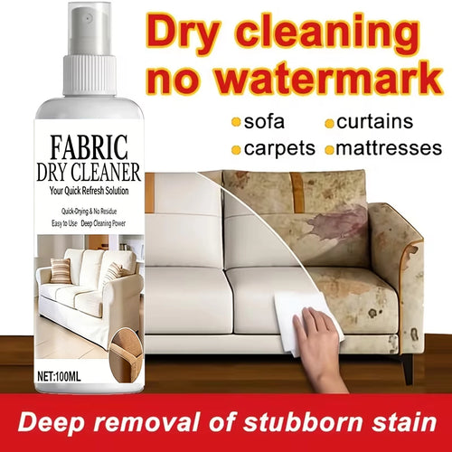 100ml Fabric Dry Cleaner Spray – Quick-Dry Stain Remover Fabric Stain Remover Oasis Select