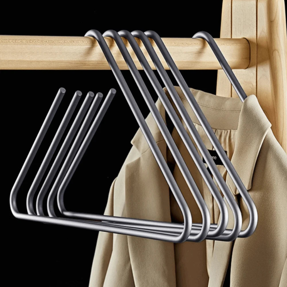 5-Pack Non-Slip Triangle Coat Hangers | Rust-Proof Aluminium