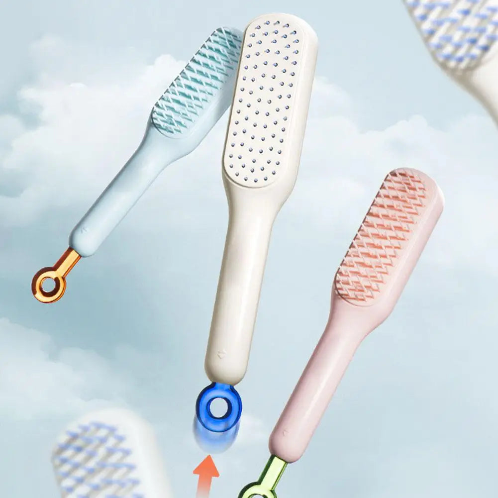 Magic Retractable Comb Self Cleaning Hair Brush One-pull Cleaning Anti-Static Massage Hair Smoothing Comb Hair Styling Tools Oasis Select