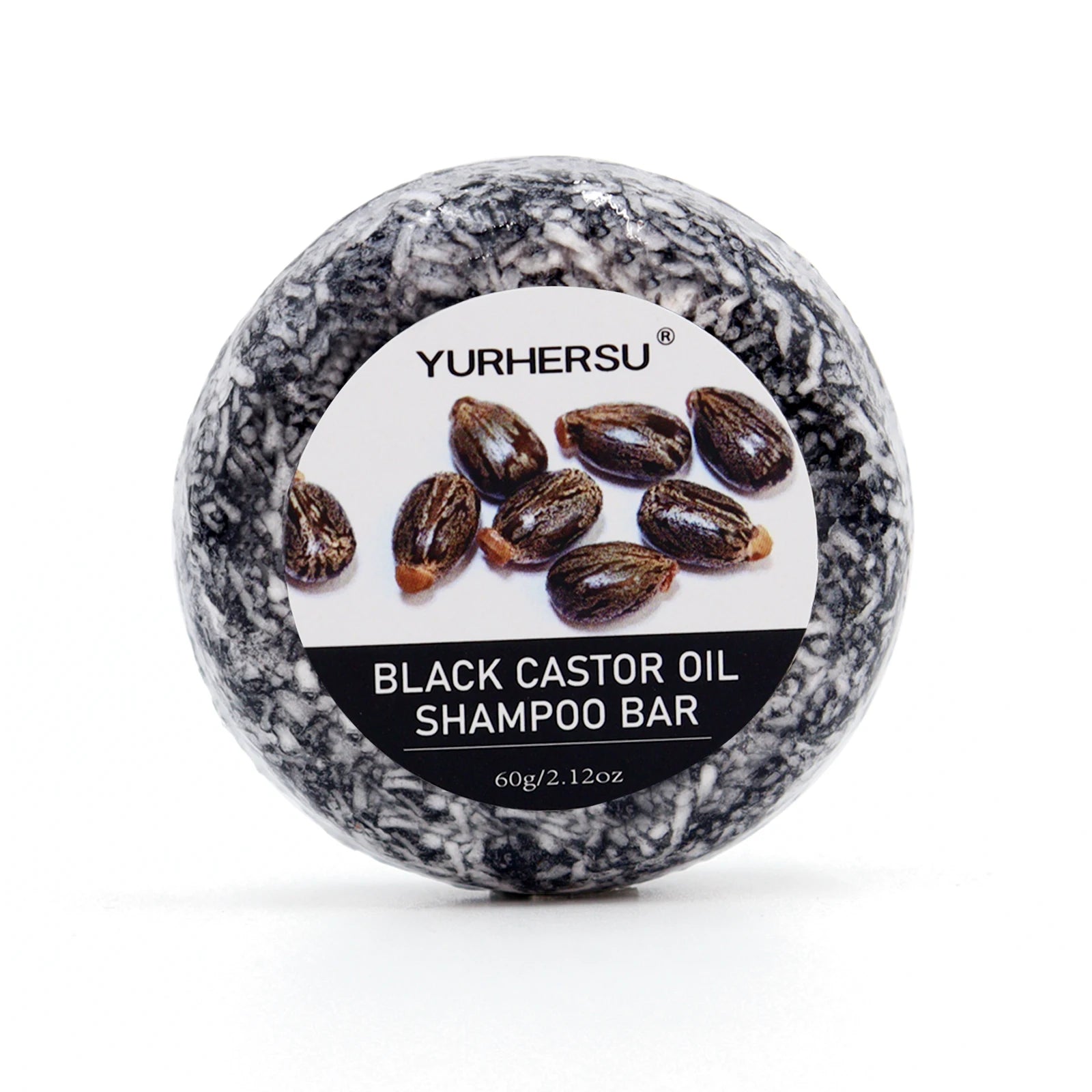 60g Black Castor Shampoo Bar 2-in-1 Shampoo and Conditioner, made with castor extract, nourishes and cares for all hair types. Oasis Select 1 pcs