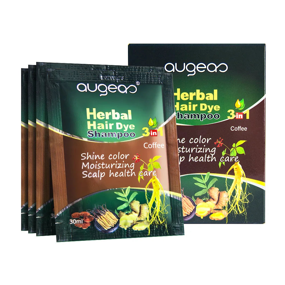 6 Color Coffee Red Purple Salon & Home Hair Color Hair Dye Shampoo Fast Grey Hair Dyed Black 500ml Oasis Select 10 PCS Coffee