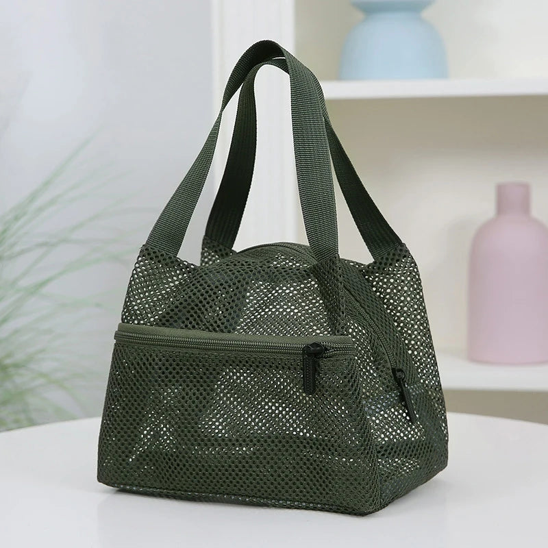 Large Mesh Bag Quick Dry Tote Handbag Lightweight Storage Bag for Family Beach Trip Pool Essentials Organizer Oasis Select Green