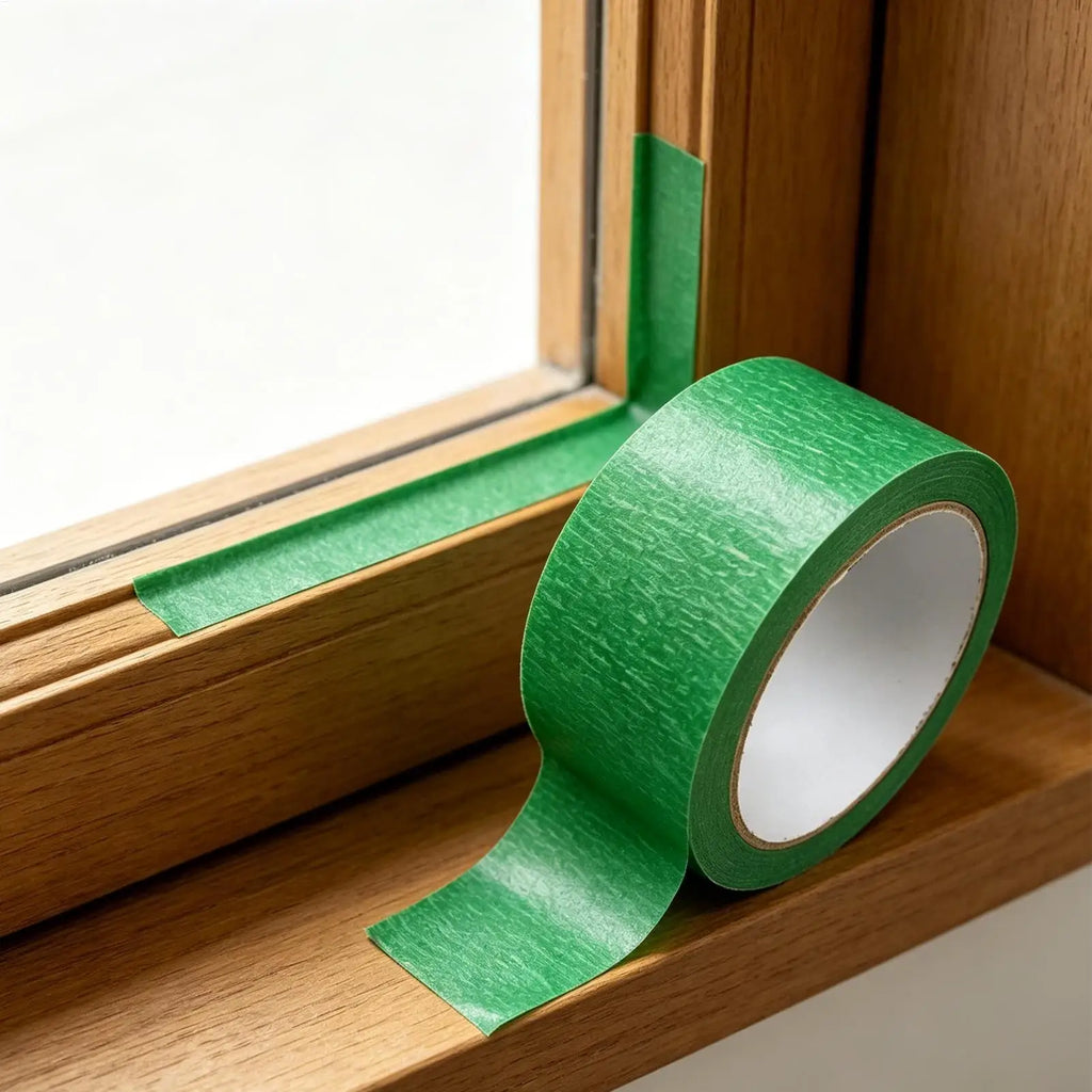 Green Painter's Masking Tape 3 Rolls – Clean Edge, Residue-Free