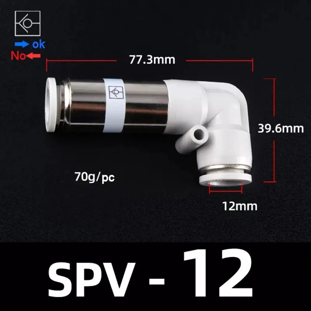 High Quality SPV SPU Pneumatic Pipe Control Valve Non-Reversing 4mm 6mm 8mm Pneumatic Pipe Connector Durable One Way Check Valve Oasis Select SPV 12 Other