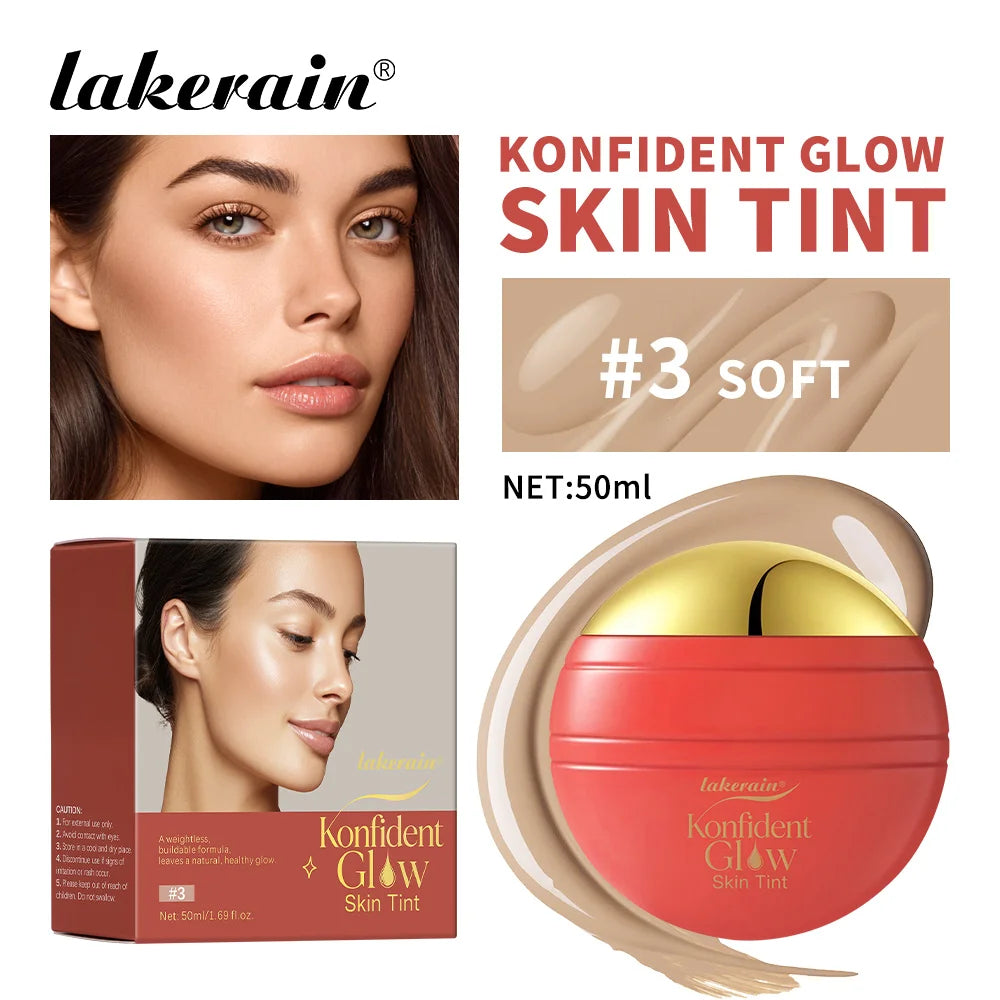 Long-Lasting Buildable Coverage Glow Skin Tint Foundation 6 Colors Natural Look Radiant Finish Beauty Makeup Cosmetic Foundation Oasis Select Soft