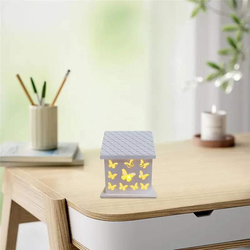 LIKE WISH 1 Set 3D House Silicone Molds For Resin Concrete Butterfly House Candle Holder Mold House Shaped Decoration Ornaments Oasis Select