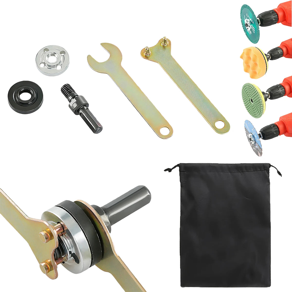 10mm Drill Conversion Shaft Electric Drill to Angle Grinder Adapter for Cutting Discs Polishing Wheels Metal Wood Working Tool Oasis Select