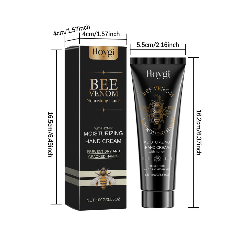 Bee Venom Hand Cream Moisturizing Anti Crack Fast Absorption Non Greasy Nourishing for Dry Cracked Skin Improve Skin Texture Oasis Select