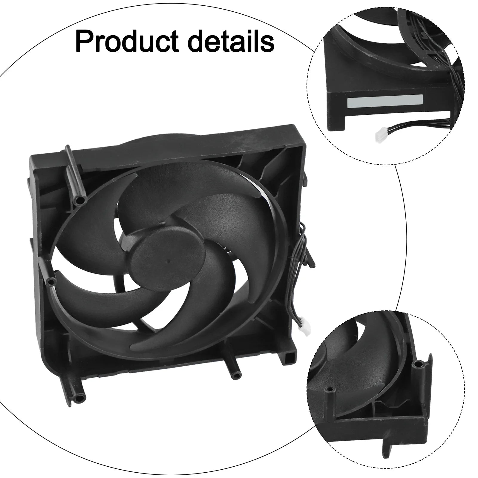 Black Intercooler Fan Enhanced Cooling Performance Fan Accessory CPU Cooling Fan Compact Size For XBOX Series S Oasis Select