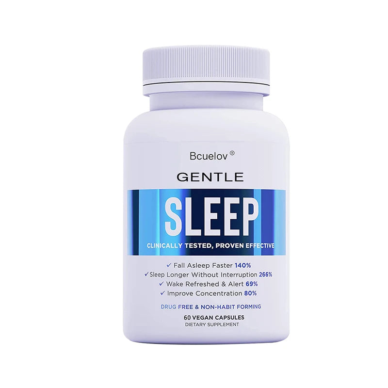 Bcuelov Melatonin Sleep Support Capsules – Fall Asleep Fast Sleep Support Supplement Oasis Select 60count-1 bottle