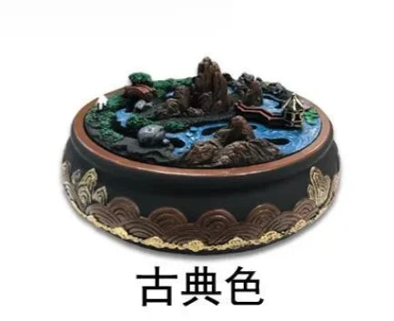 Micro Landscape Mosquito Incense Burner Mosquito Repellent Wormwood Incense Burner Household Deodorant Creative Decoration Oasis Select B