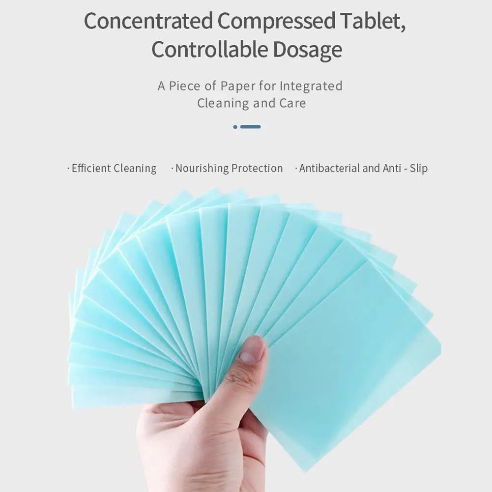 100PCS Water-Soluble Floor Cleaner Tablets Sterilizing Fragrant Remove Yellow Dirt Multi-Purpose Cleaning Sheets for Bathroom Oasis Select