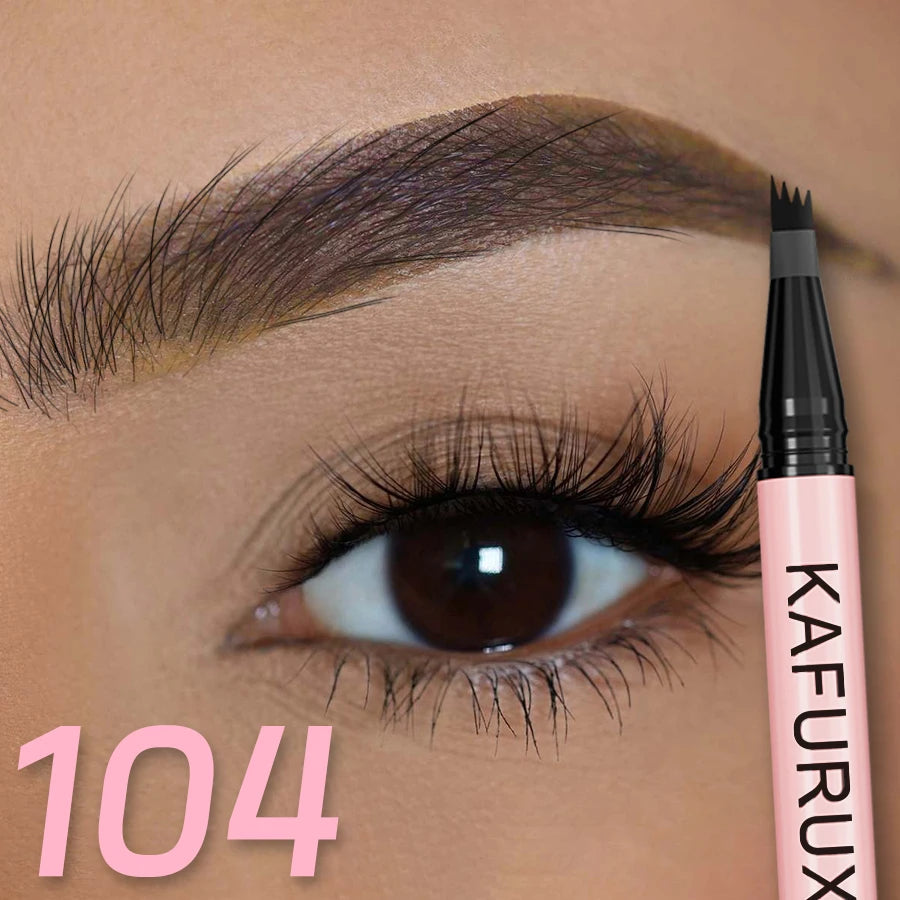 KAFURUX 4-Point Waterproof Liquid Eyebrow Pencil | Long-Lasting