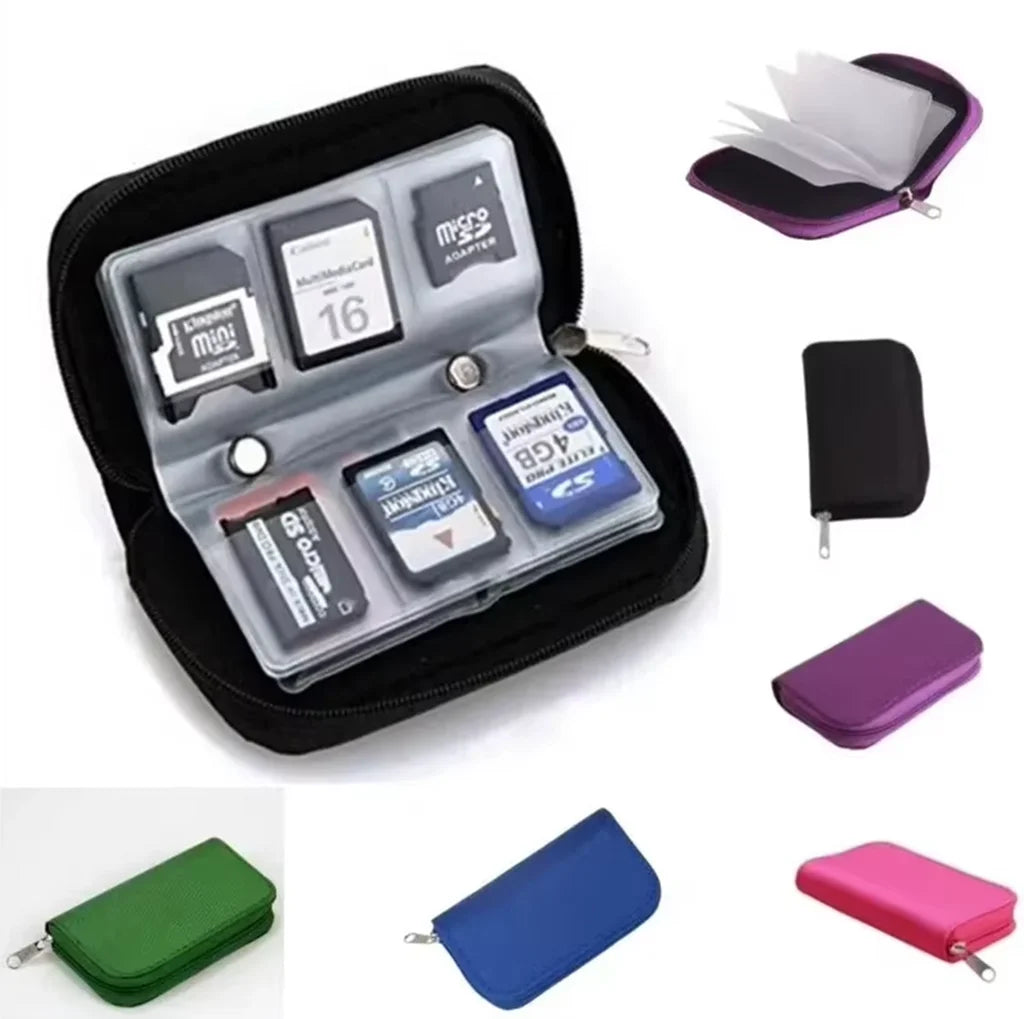 1PC Memory Card Storage Bag Carrying Case Holder Wallet 22 Slot For CF/SD/ /SDHC/MS/DS Memory Card Box Bank Card Box Card Bag Oasis Select
