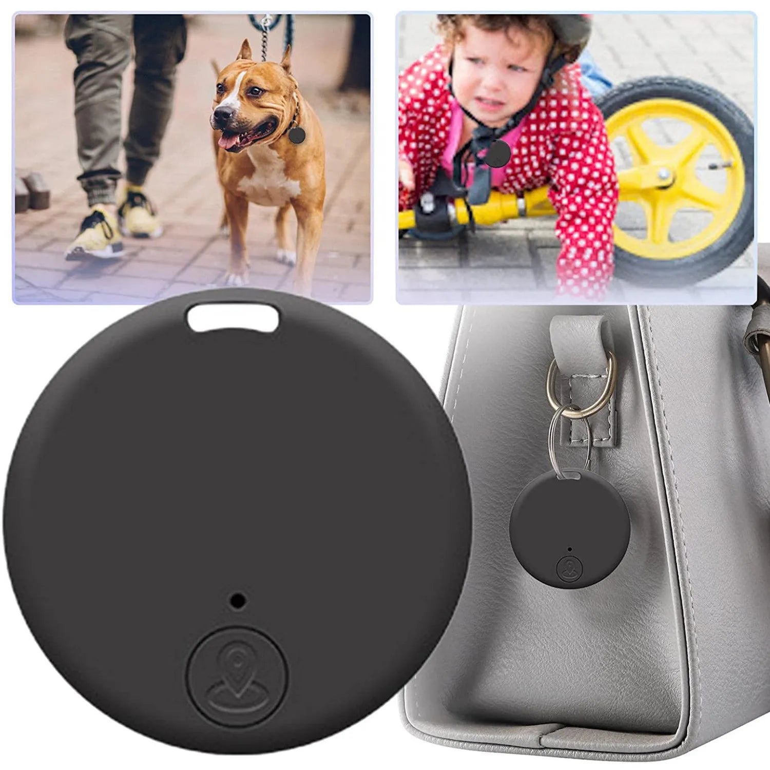 Bluetooth 5.0 Mini Anti-Lost Tracker – Keys, Pets & Kids Bluetooth GPS Tracker Oasis Select Black