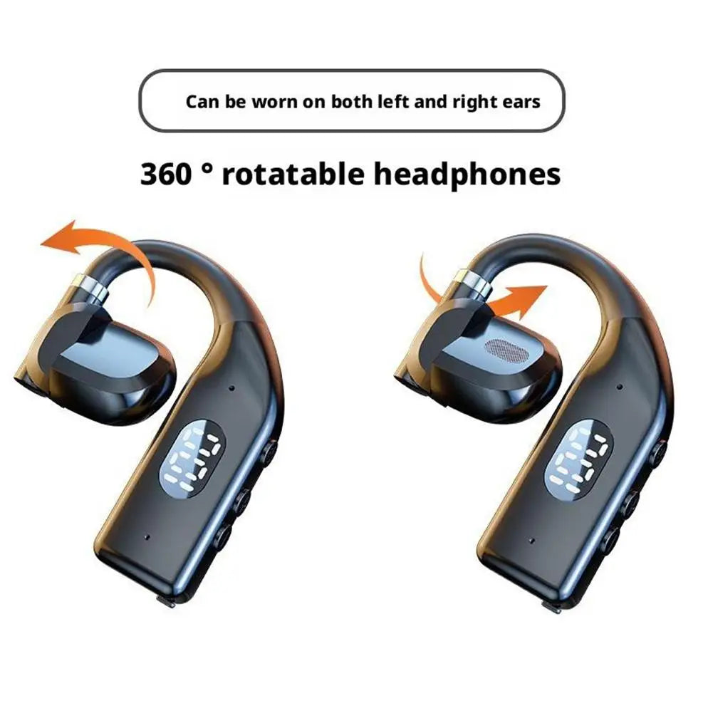 Earhooks Wireless Bluetooth 5.4 Headphones Gaming Sports Headset HiFi Stereo Noise Reduction Earbuds Earphone With Microphone Oasis Select A
