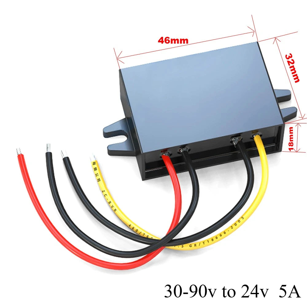 24v 48v 72v to 24v 1A -20A 72 Volt to 24 Volt Step Down Buck Voltage Regulator 30V-90v DC DC Converter Reducer Buck Power Module Oasis Select 30-90v to 24v 5A 30V-90v 24V