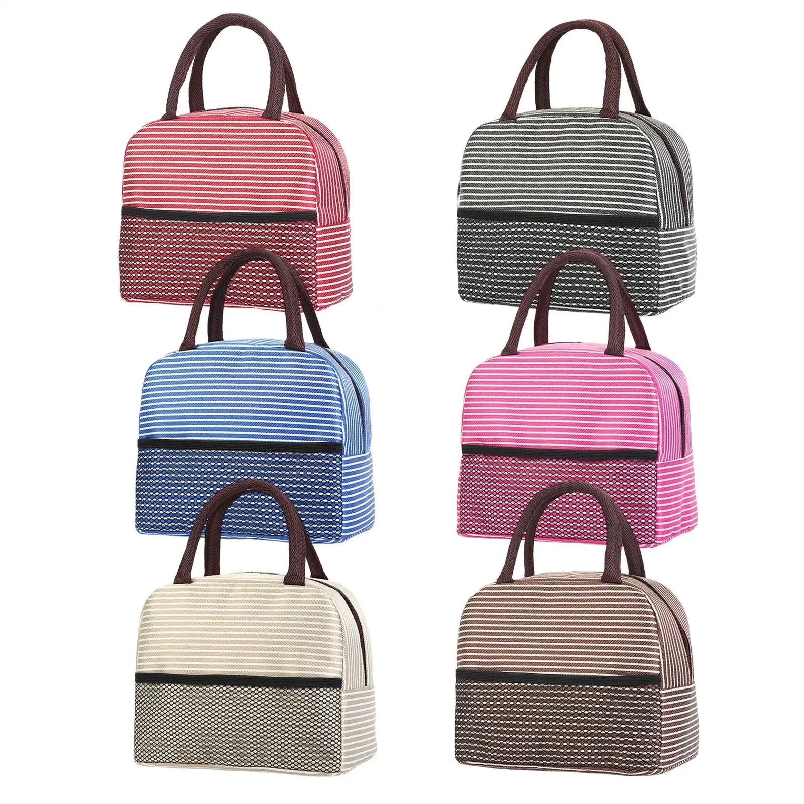 Portable Lunch Bag Waterproof Thermal Insulated Lunch Box Bento Pouch Dinner Insulation Bag Student Thickened Cute Lunch Bag Oasis Select