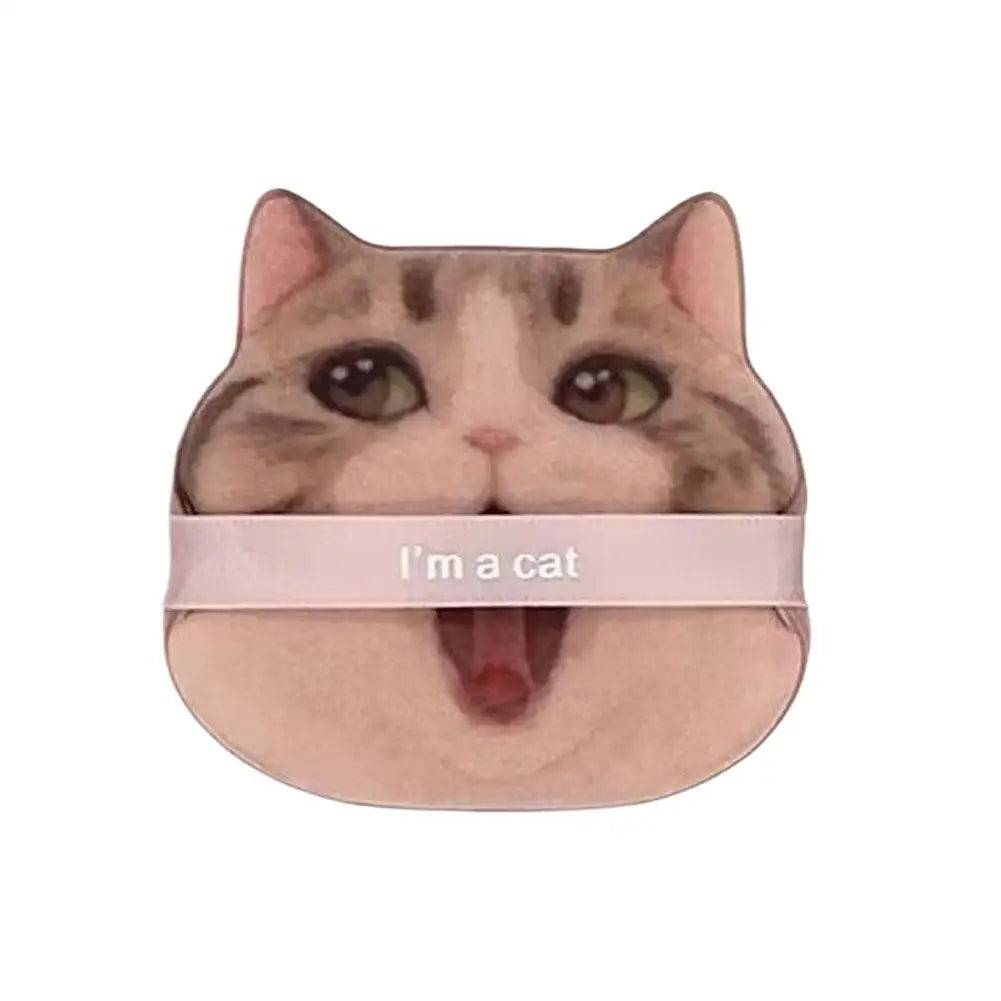 1PCS Air Cushion Powder Puff Cute Cat Cosmetic Puffs Hydrophilic Non-latex Facial Foundation Beauty Tool Dry Wet Makeup Oasis Select B