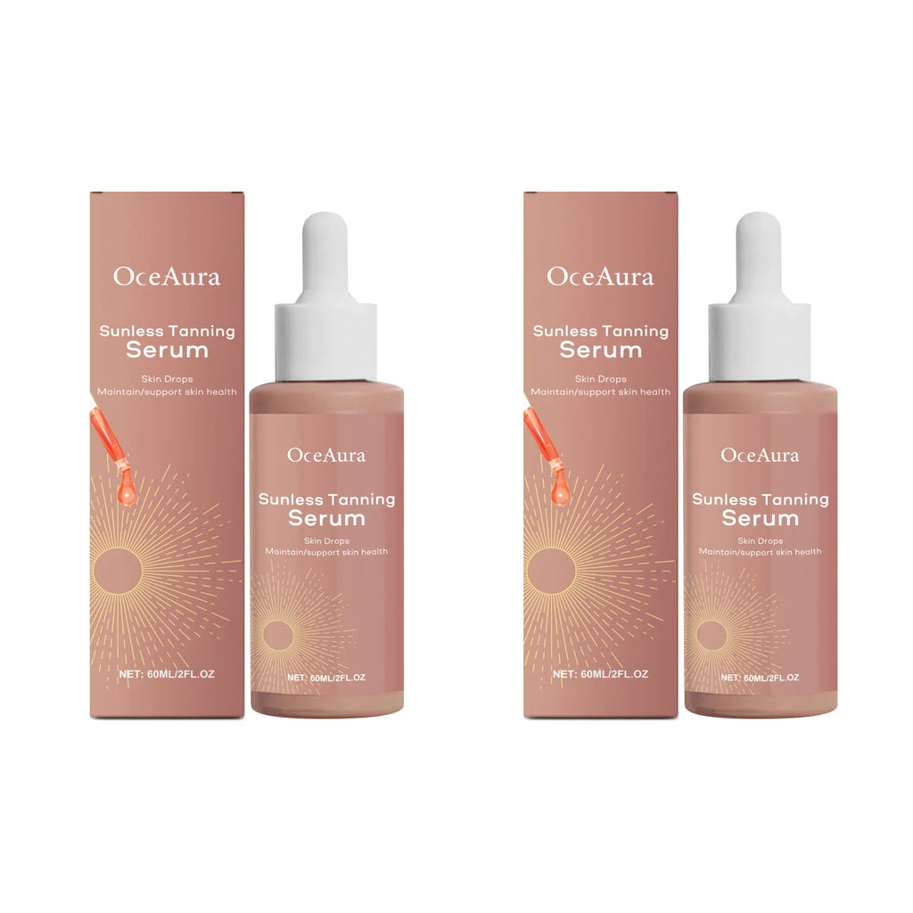 Herbal Sunless Tanning Essence Promote Melanin Production Natural Bronzer Moisturizer Against Sunburn Self Tanner Drops Liquid Oasis Select 2 x 60ml Boxed