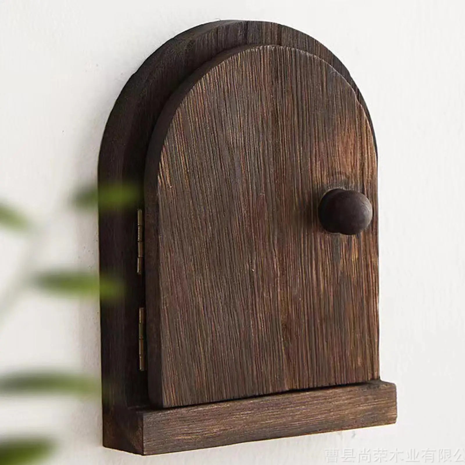 Electrical Outlet Cover Plates Button Protective Cover Fairy Door Design Solid Wood Protective Cover Button Decoration For Home Oasis Select