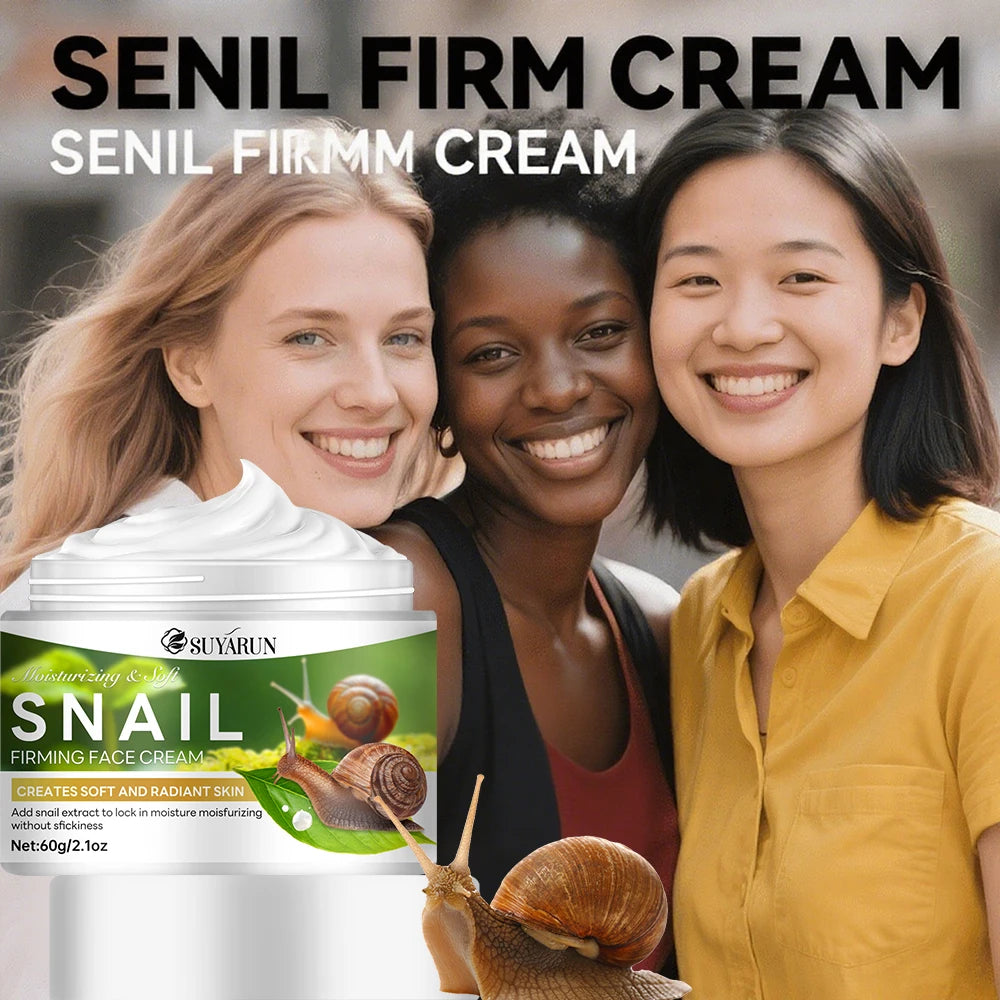 SUYARUN Snail Repair Cream – Aloe Vera & Squalane Moisturizer