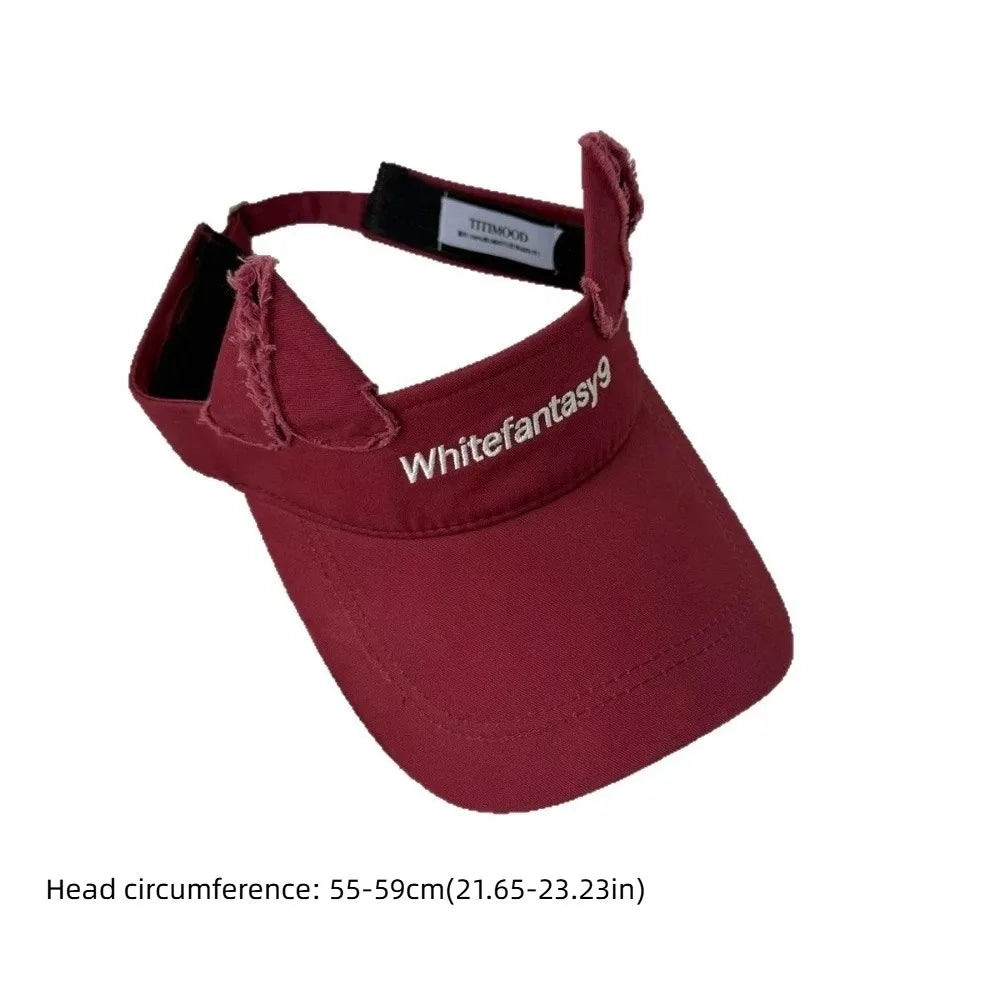 Fashion Lightweight Cat Ears Baseball Cap Cute Ear Solid Color Sun Visor Letter Embroidered Adjustable Sun Hat Summer Oasis Select