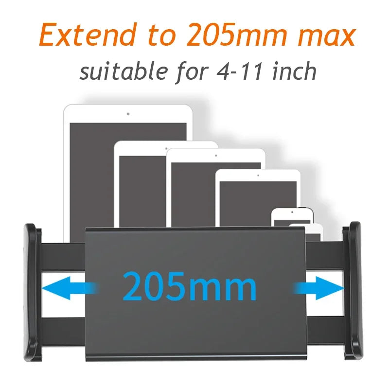 Telescopic Car Rear Pillow Phone Holder Tablet Rotating Car Seat Rear Stand Headrest Bracket for Phone Tablet 5 13 Inch Oasis Select