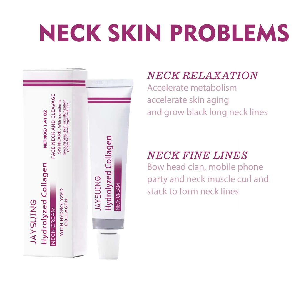 Hydrolyzed Collagen Neck Cream Firming Lifting Eliminate Neck Fine Lines Neck Remove Double Chin Rejuvenation Cream SkinCare Oasis Select