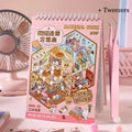 49pcs Sunny Town Series miniature scene creation sticker book for DIY handbook Students Back-to-school season Gifts Oasis Select S25970-A