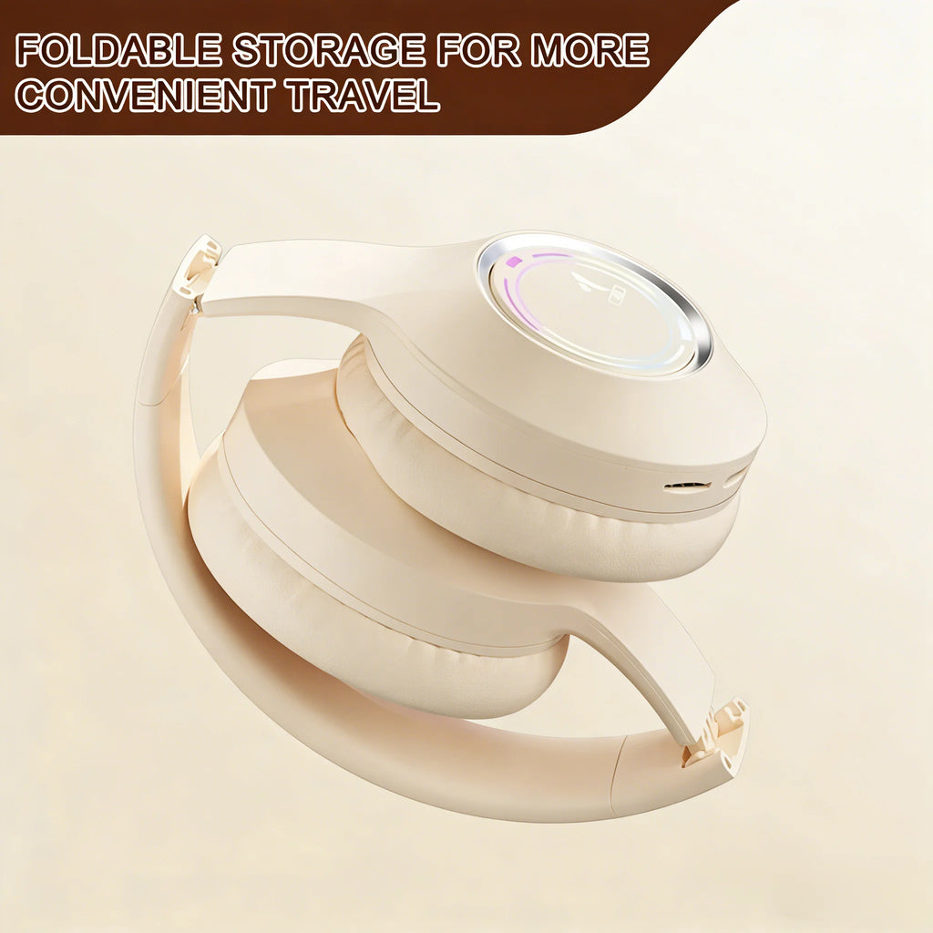 M3 LED Light‑emitting Bluetooth Headset Foldable TYPE‑C Charging Gaming Office Headphones Oasis Select