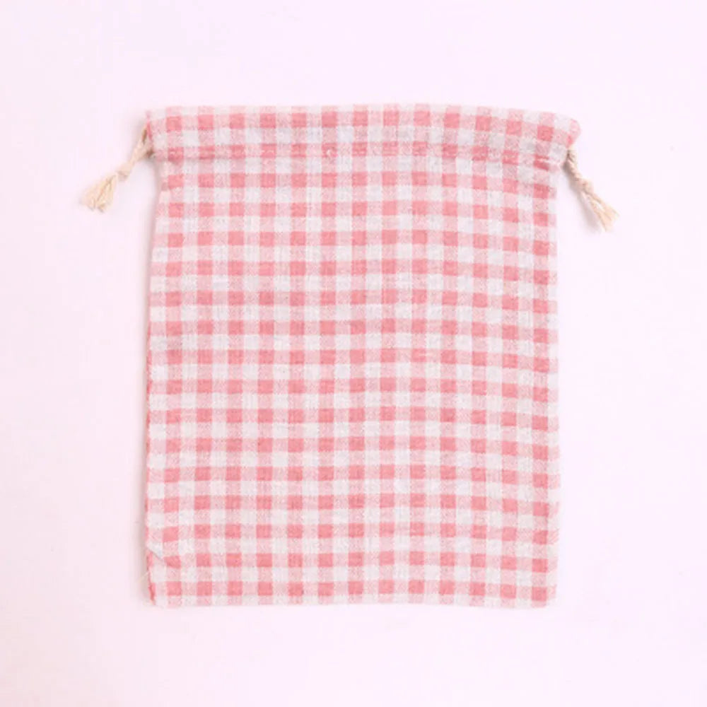 Cotton Linen Drawstring Gift Bags | Printed Patterns, 3 Sizes